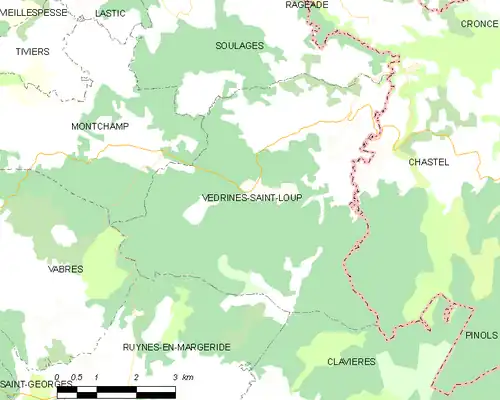 Detailkaart van de gemeente