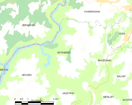 Detailkaart van de gemeente