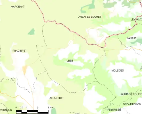 Detailkaart van de gemeente