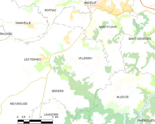 Detailkaart van de gemeente