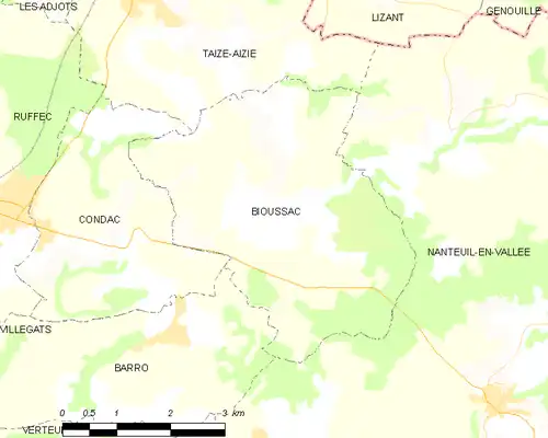 Detailkaart van de gemeente