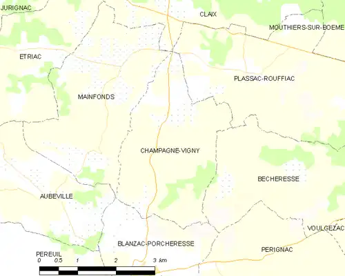 Detailkaart van de gemeente