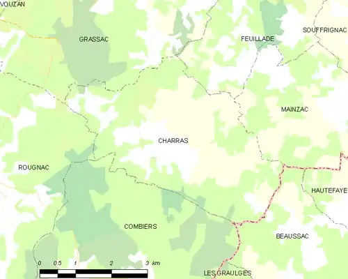 Detailkaart van de gemeente