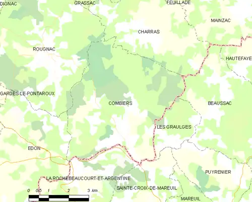 Detailkaart van de gemeente