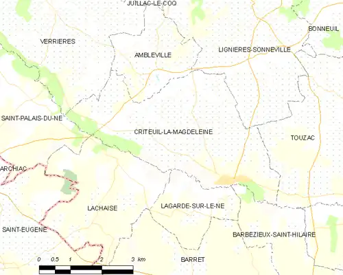 Detailkaart van de gemeente