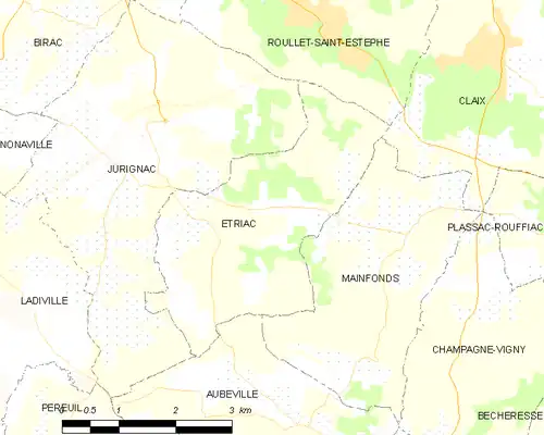 Detailkaart van de gemeente