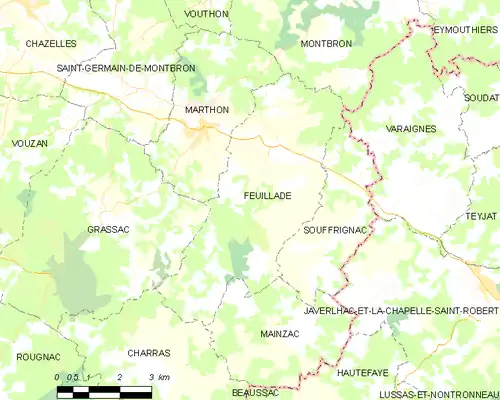 Detailkaart van de gemeente