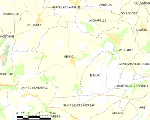 Detailkaart van de gemeente