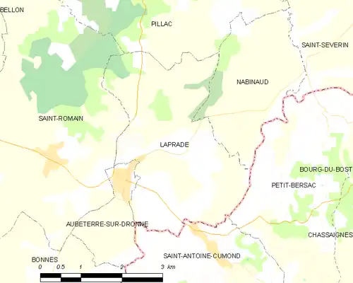 Detailkaart van de gemeente