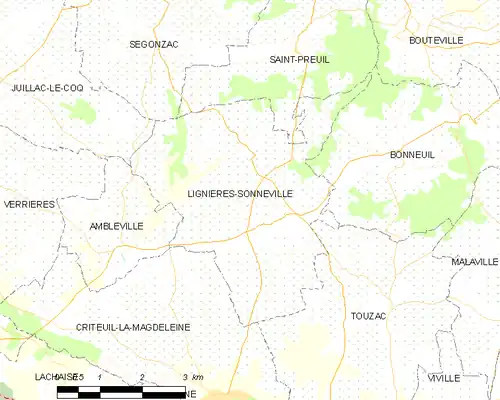 Detailkaart van de gemeente