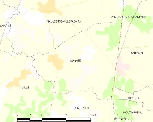 Detailkaart van de gemeente