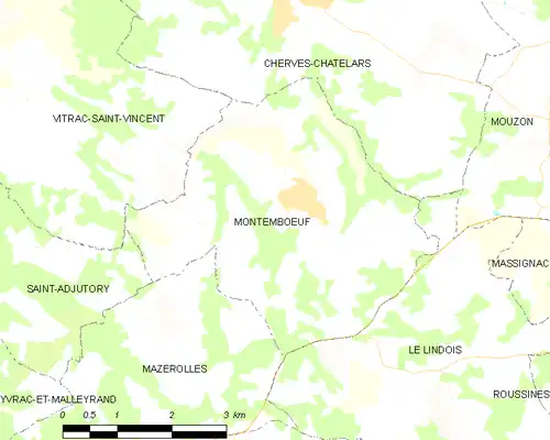 Detailkaart van de gemeente