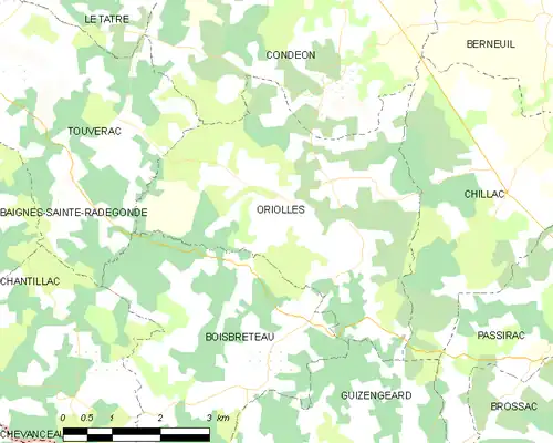 Detailkaart van de gemeente