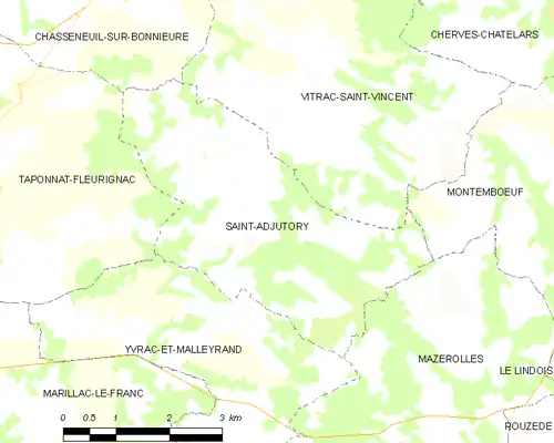Detailkaart van de gemeente