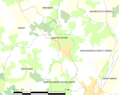 Detailkaart van de gemeente