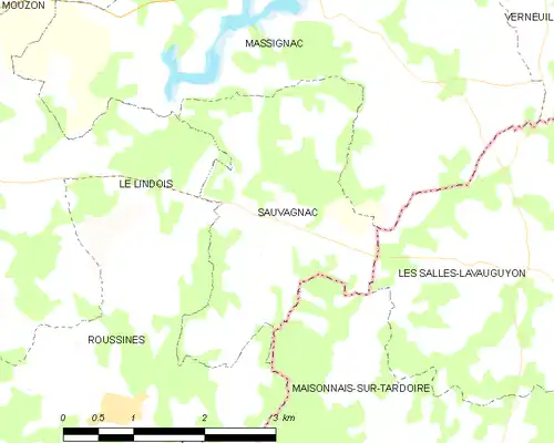 Detailkaart van de gemeente