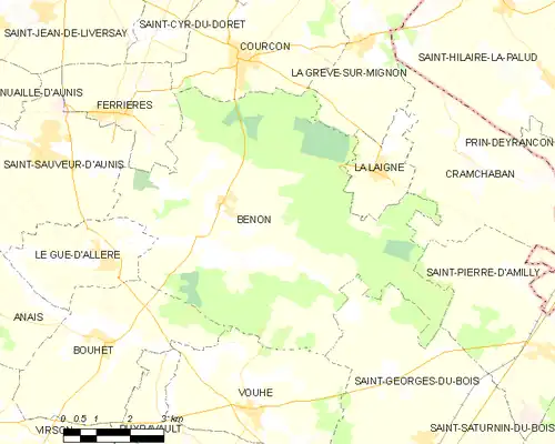 Detailkaart van de gemeente