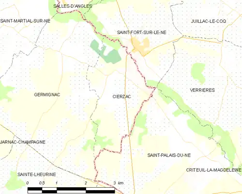 Detailkaart van de gemeente