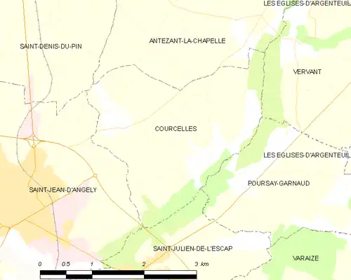 Detailkaart van de gemeente