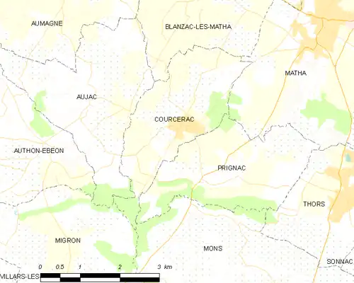 Detailkaart van de gemeente