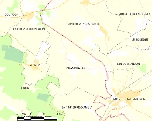 Detailkaart van de gemeente