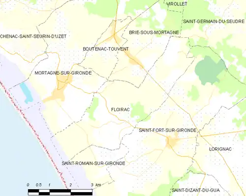 Detailkaart van de gemeente