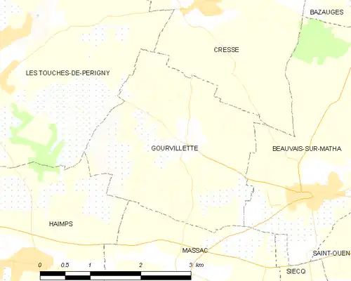 Detailkaart van de gemeente