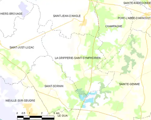 Detailkaart van de gemeente