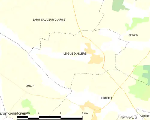 Detailkaart van de gemeente