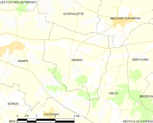 Detailkaart van de gemeente