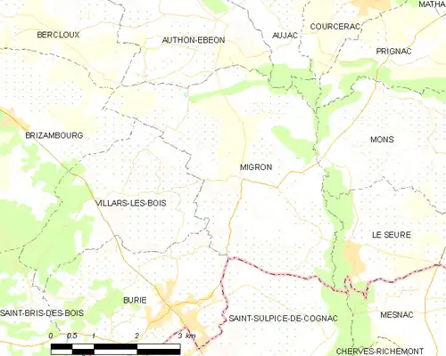 Detailkaart van de gemeente