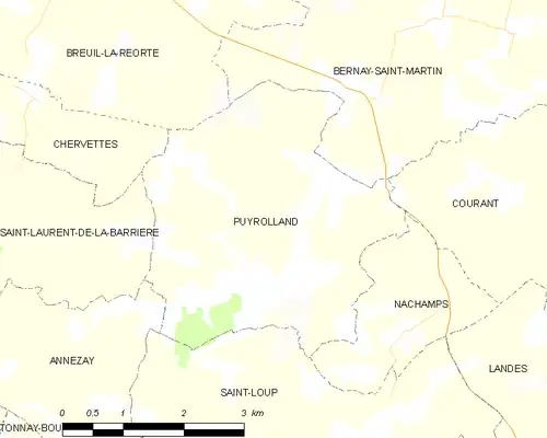 Detailkaart van de gemeente