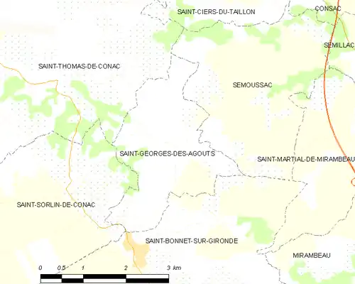 Detailkaart van de gemeente