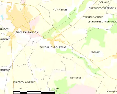 Detailkaart van de gemeente