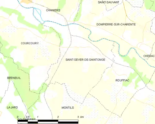 Detailkaart van de gemeente