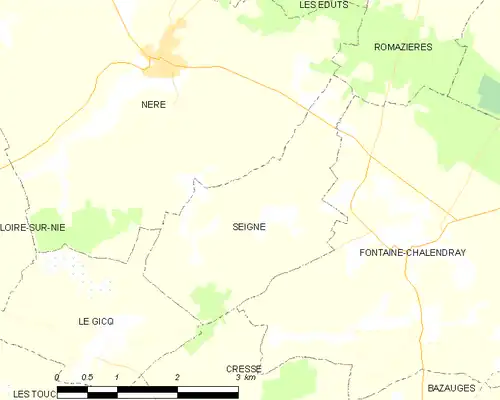 Detailkaart van de gemeente