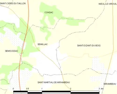 Detailkaart van de gemeente