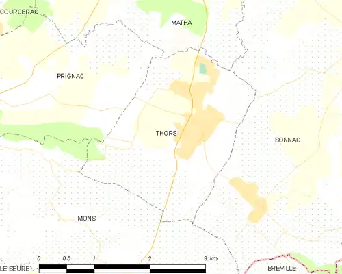 Detailkaart van de gemeente