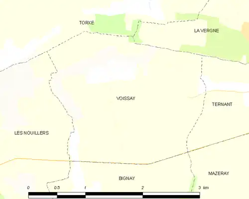 Detailkaart van de gemeente