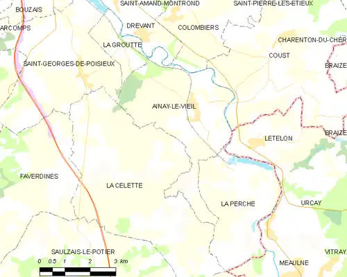 Detailkaart van de gemeente