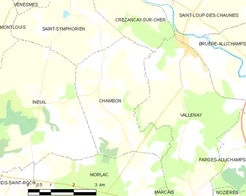 Detailkaart van de gemeente