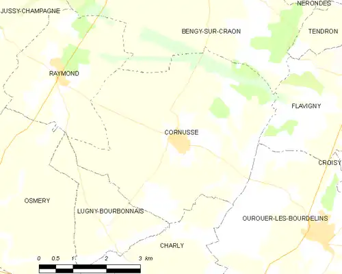 Detailkaart van de gemeente