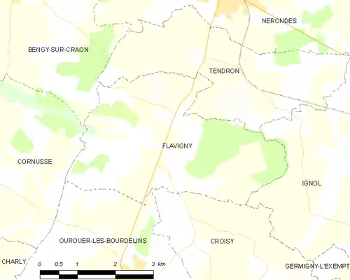 Detailkaart van de gemeente