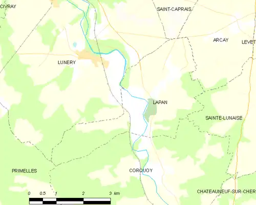 Detailkaart van de gemeente