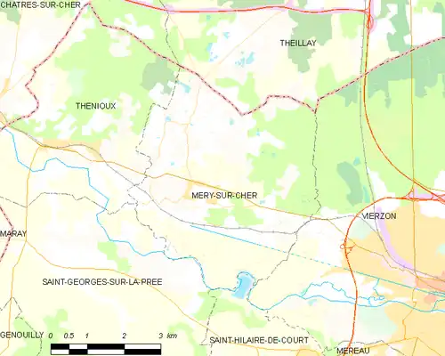 Detailkaart van de gemeente