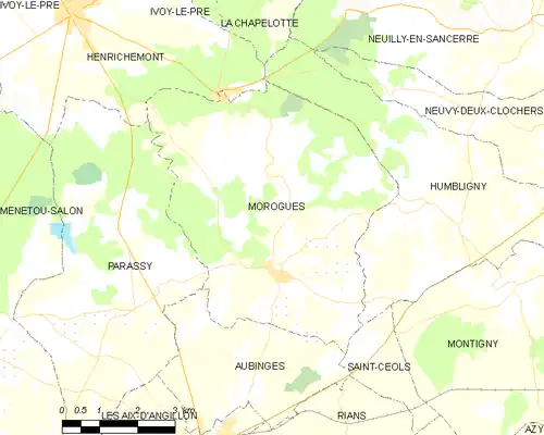 Detailkaart van de gemeente