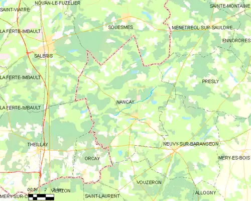 Detailkaart van de gemeente