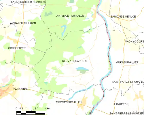 Detailkaart van de gemeente