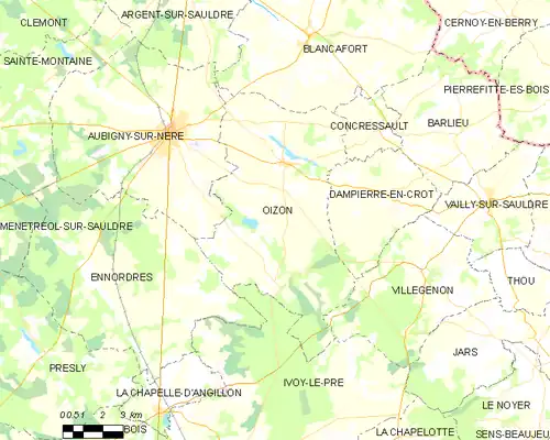 Detailkaart van de gemeente