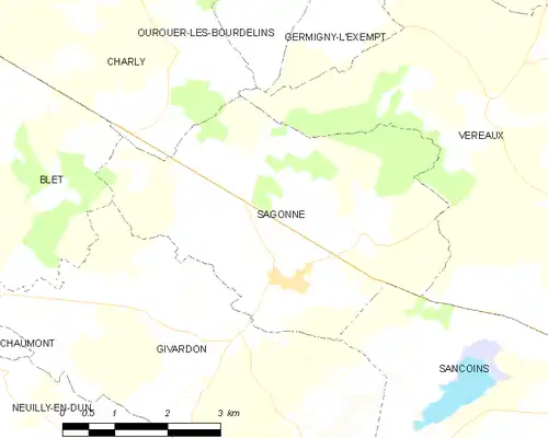 Detailkaart van de gemeente